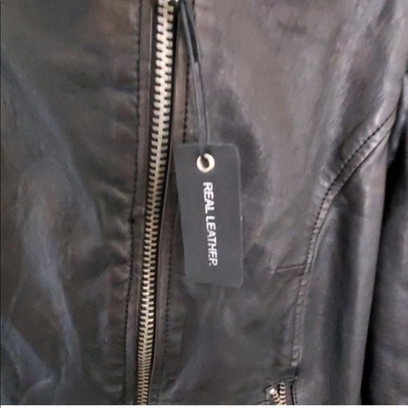 Barney’s leather moto jacket NWT - Picture 4 of 4